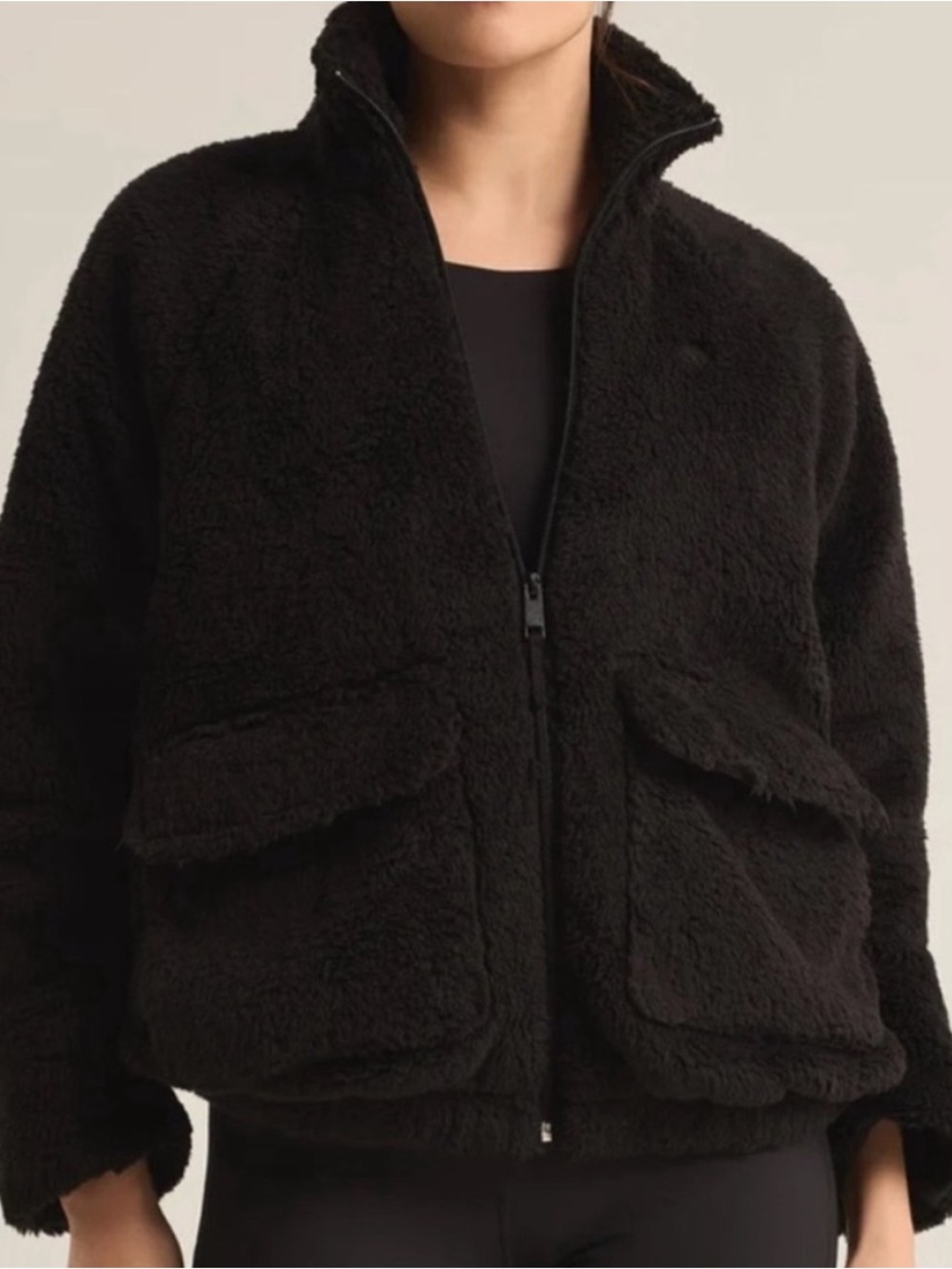 NWT Z Supply Black Sherpa Jacket